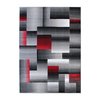 Flash Furniture Red 6' x 9' Modern Color Blocked Area Rug ACD-RGTRZ861-69-RD-GG